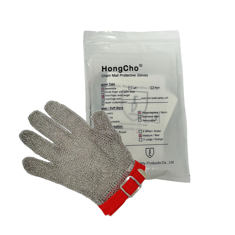 Chain Mail Protective Gloves Guantes Protectores de Metal - Imagen 1